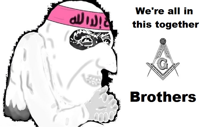 Muslim Man big nose Mason we're all in this together BROTHERS