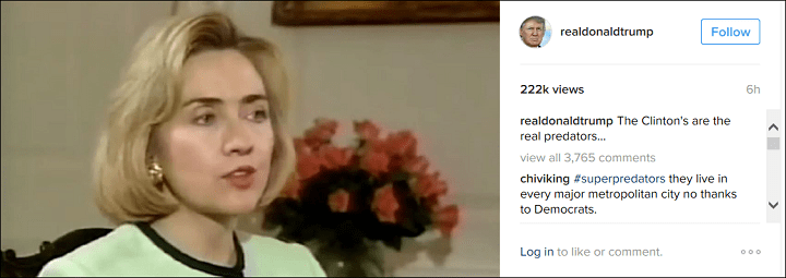 Trump Hillary real Donald Trump super predators