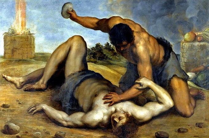 Cain Slaying Abel by Jacopo Palma