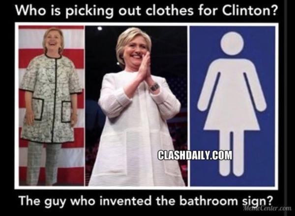 Hillary bathroom sign dress