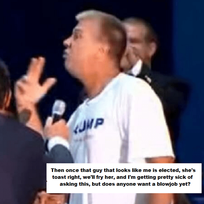 Trump Fake Trump we'll fry her Blowjob