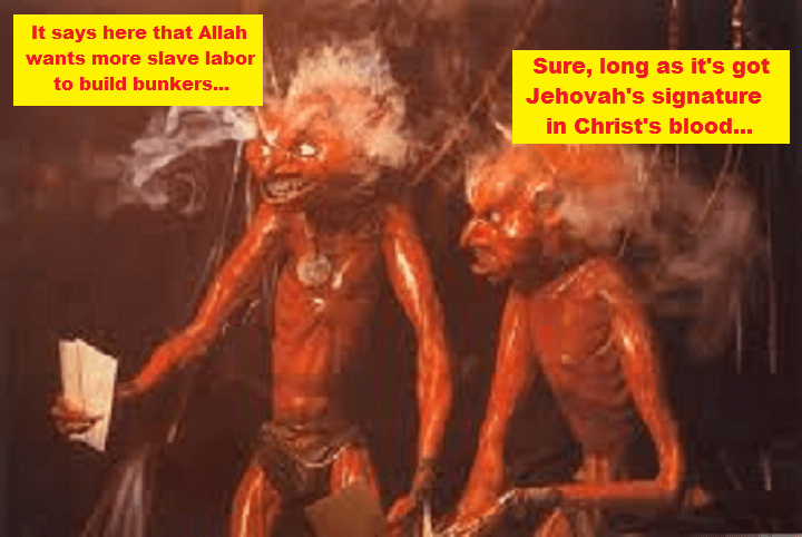 two-devils-lucifer-jehovah-allah-christ-slave-labor