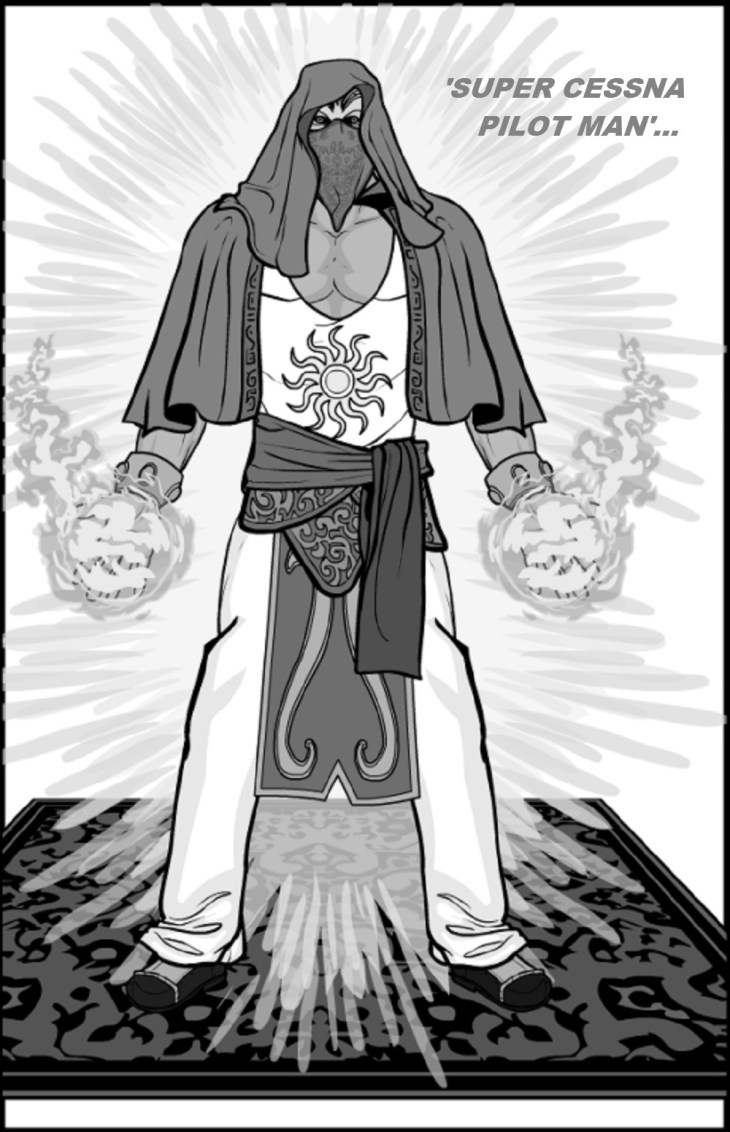 Super Cessna Pilot Man BLACK AND WHITE (2)