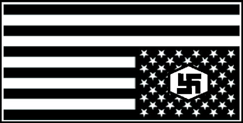 American Nazi flag with border 490