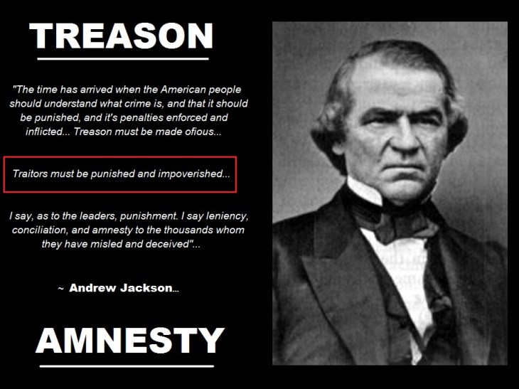 Andrew Jackson quote amnesty