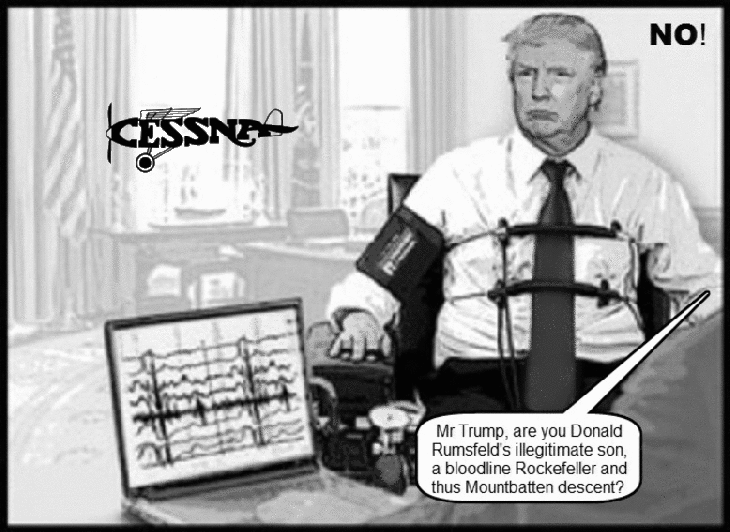 TRUMP LIE DETECTOR CESSNA MOUNTBATTEN 780