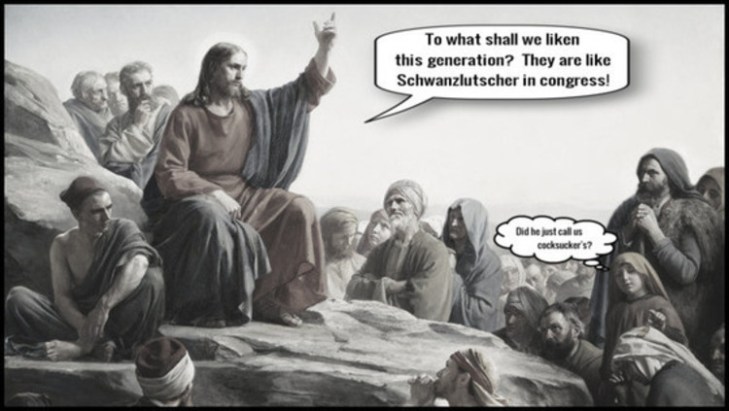 Shwannslutcher cocksuckers ~ Christ LARGE