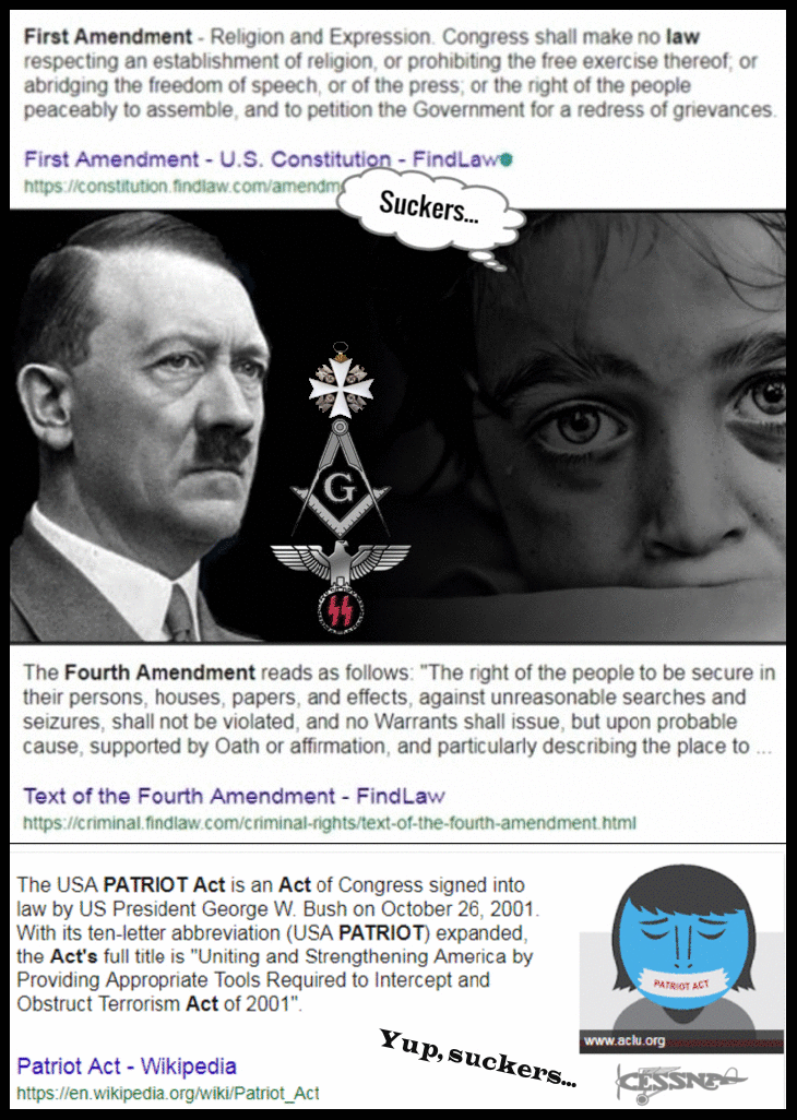 Hitler Robby US Constitution LARGE SUCKERS KOM