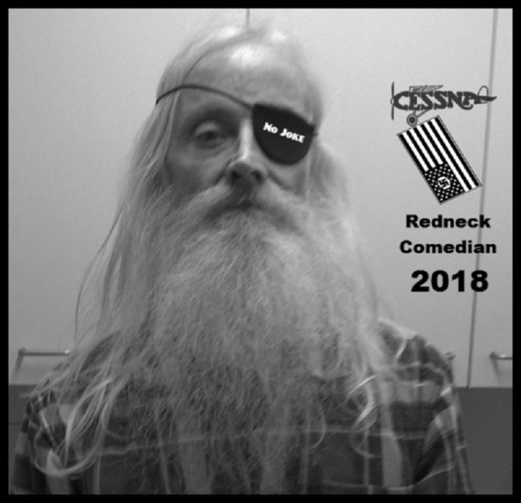 Robby Redneck Comedian Nazi Flag Cessna 800